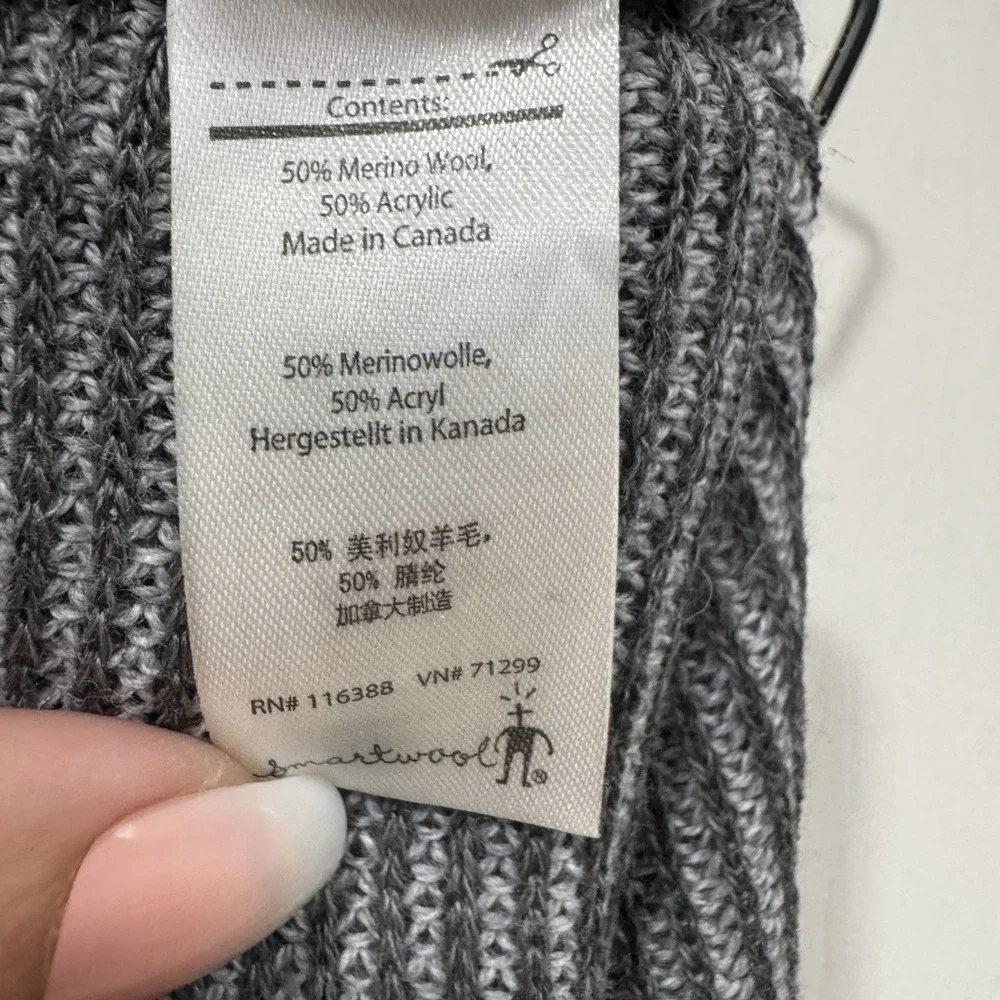 Unisex Smartwool Gray Grey‎ Scarf Merino Wool Blend  Infinity